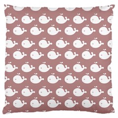 Cute Whale Illustration Pattern Standard Flano Cushion Cases (two Sides)  by GardenOfOphir