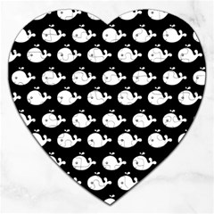 Cute Whale Illustration Pattern Jigsaw Puzzle (heart)