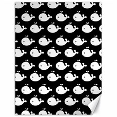 Cute Whale Illustration Pattern Canvas 18  X 24   by GardenOfOphir