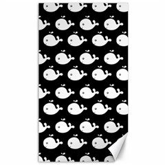 Cute Whale Illustration Pattern Canvas 40  X 72   by GardenOfOphir