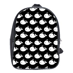 Cute Whale Illustration Pattern School Bags(large)  by GardenOfOphir