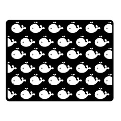 Cute Whale Illustration Pattern Fleece Blanket (small) by GardenOfOphir