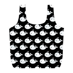 Cute Whale Illustration Pattern Full Print Recycle Bags (l)  by GardenOfOphir