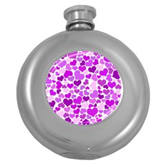 Heart 2014 0929 Round Hip Flask (5 Oz)