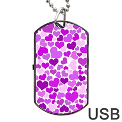 Heart 2014 0929 Dog Tag Usb Flash (two Sides) 