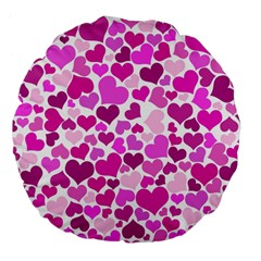 Heart 2014 0931 Large 18  Premium Flano Round Cushions