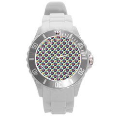 Cute Pattern Gifts Round Plastic Sport Watch (l)