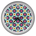 Cute Pattern Gifts Wall Clocks (Silver)  Front