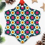 Cute Pattern Gifts Snowflake Ornament (2-Side) Back