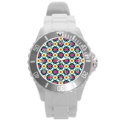 Cute Pattern Gifts Round Plastic Sport Watch (l) by GardenOfOphir