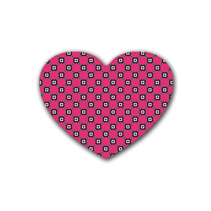 Cute Pattern Gifts Rubber Coaster (Heart) 