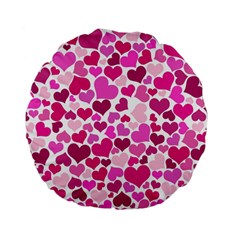 Heart 2014 0932 Standard 15  Premium Flano Round Cushions