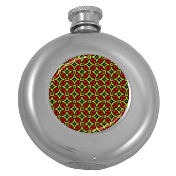 Cute Pattern Gifts Round Hip Flask (5 oz)