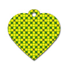 Cute Pattern Gifts Dog Tag Heart (two Sides)