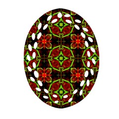 Cute Pattern Gifts Oval Filigree Ornament (2-side) 