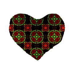 Cute Pattern Gifts Standard 16  Premium Heart Shape Cushions