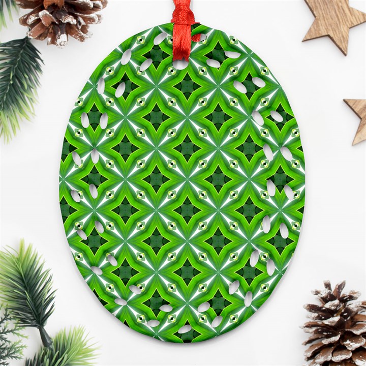 Cute Pattern Gifts Ornament (Oval Filigree) 