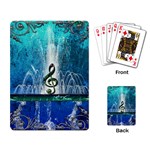 Clef With Water Splash And Floral Elements Playing Card Back