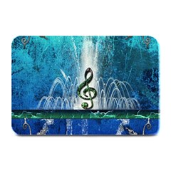 Clef With Water Splash And Floral Elements Plate Mats