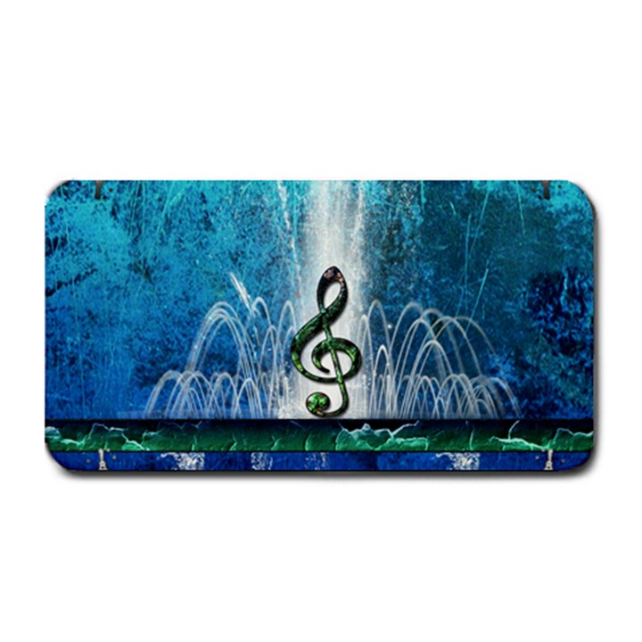 Clef With Water Splash And Floral Elements Medium Bar Mats