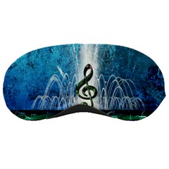 Clef With Water Splash And Floral Elements Sleeping Masks