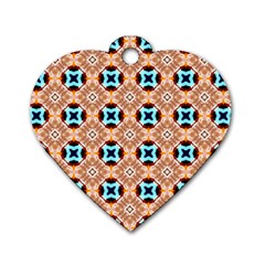 Cute Pattern Gifts Dog Tag Heart (two Sides)