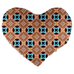 Cute Pattern Gifts Large 19  Premium Heart Shape Cushions