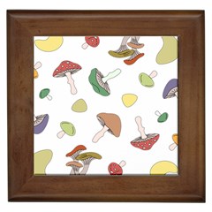 Mushrooms Pattern 02 Framed Tiles