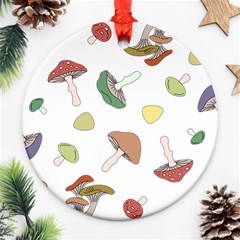 Mushrooms Pattern 02 Ornament (round) 