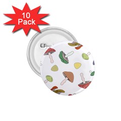 Mushrooms Pattern 02 1 75  Buttons (10 Pack)