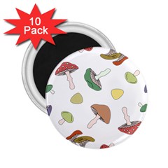 Mushrooms Pattern 02 2 25  Magnets (10 Pack)  by Famous