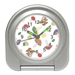 Mushrooms Pattern 02 Travel Alarm Clocks by Famous