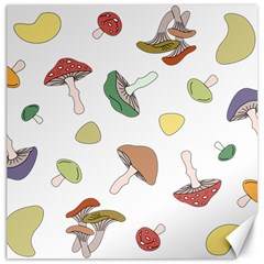 Mushrooms Pattern 02 Canvas 12  X 12   by Famous