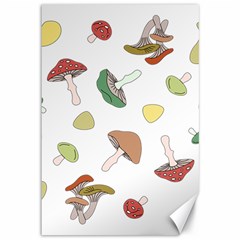 Mushrooms Pattern 02 Canvas 12  X 18   by Famous