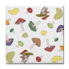 Mushrooms Pattern 02 Face Towel