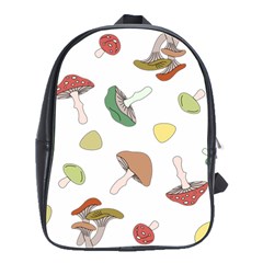 Mushrooms Pattern 02 School Bags(large)  by Famous