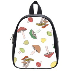 Mushrooms Pattern 02 School Bags (small)  by Famous