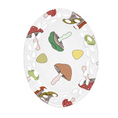 Mushrooms Pattern 02 Ornament (oval Filigree) 