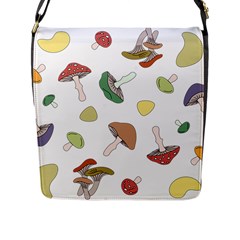 Mushrooms Pattern 02 Flap Messenger Bag (l)  by Famous