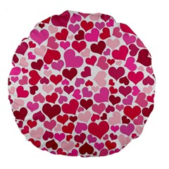 Heart 2014 0933 Large 18  Premium Flano Round Cushions