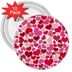 Heart 2014 0934 3  Buttons (10 pack)  Front