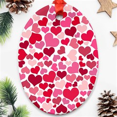 Heart 2014 0934 Oval Ornament (two Sides)