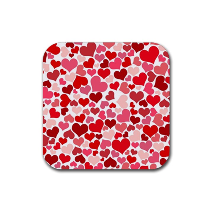 Heart 2014 0935 Rubber Coaster (Square) 