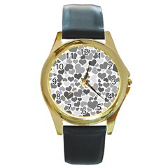 Heart 2014 0936 Round Gold Metal Watches