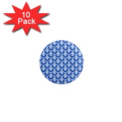 Awesome Retro Pattern Blue 1  Mini Magnet (10 Pack) 