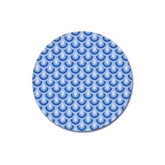 Awesome Retro Pattern Blue Magnet 3  (round)