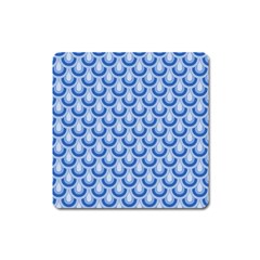 Awesome Retro Pattern Blue Square Magnet by ImpressiveMoments