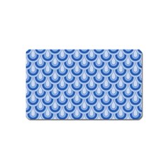 Awesome Retro Pattern Blue Magnet (name Card)