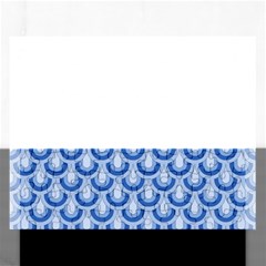 Awesome Retro Pattern Blue Rectangular Jigsaw Puzzl