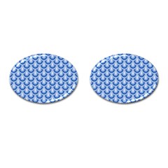 Awesome Retro Pattern Blue Cufflinks (oval)